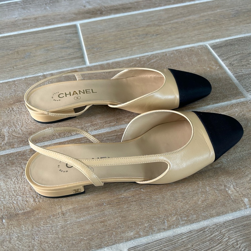 Worn Once Chanel Slingback Size 40 - Picture 2 of 8